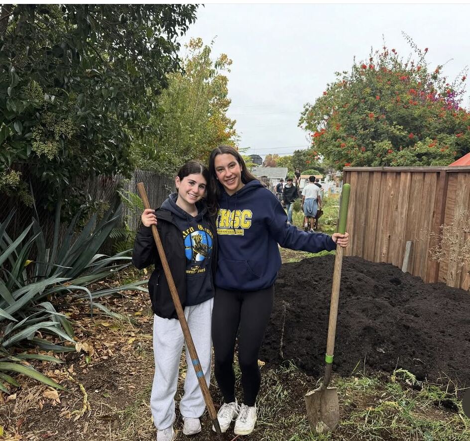 Two students at Belle Haven Garden